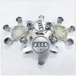 set 4 pezzi tappi copri mozzi copri bulloni ragno audi 135 mm a1 a3 A4 a5 a6 q3 q5 q7 tt