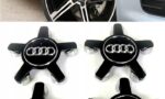 set 4 pezzi tappi neri copri mozzi copri bulloni ragno audi 135 mm a1 a3 A4 a5 a6 q3 q5 q7 tt
