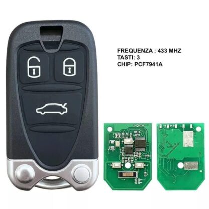 Telecomando completo di chip originale IEA 3 tasti Alfa Brera 2° Versione 2008