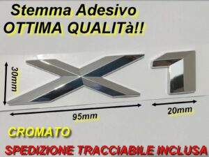 STEMMA TARGHETTA SCRITTA LOGO FREGIO BAULE POSTERIORE BMW X1
