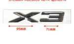 stemma targhetta scritta logo fregio bmw x3 baule posteriore argento lucido