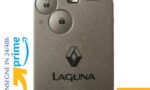 telecomando chiave completo di chip a scheda 2 tasti renault laguna grigio verde