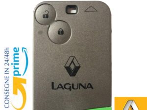 telecomando chiave completo di chip a scheda 2 tasti renault laguna grigio verde