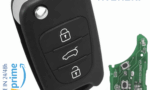 CHIAVE COMPLETA CHIP 3 TASTI TELECOMANDO PER HYUNDAI 433mhz LAMA RIGA CENTRALE