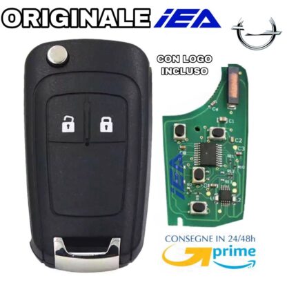 Chiave originale IEA Completa di chip 2 tasti per Opel Zafira C / 2013 ID46 NCF2951E