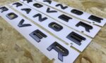 logo scritta range rover grigio scuro lucido evoque sport velar vogue alta qualità