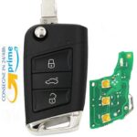 TELECOMANDO ORIGINALE IEA COMPLETA DI ELETTRONICA E CHIP PER VOLKSWAGEN GOLF 7 / 2013 NO KEYLESS
