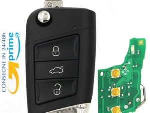 TELECOMANDO ORIGINALE IEA COMPLETA DI ELETTRONICA E CHIP PER VOLKSWAGEN GOLF 7 / 2013 NO KEYLESS
