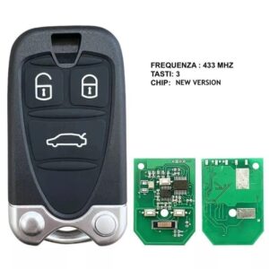 Telecomando completo di chip originale IEA 3 tasti Alfa Romeo Spider 939 / 2007 Version