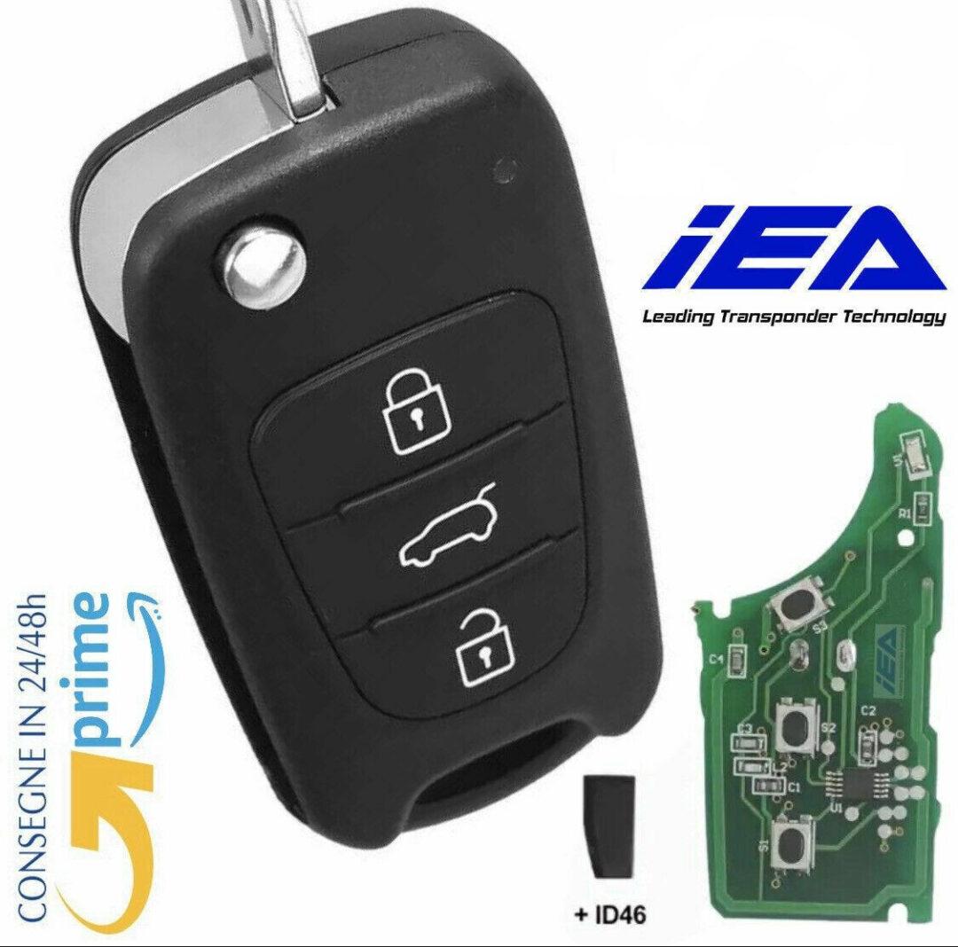 CHIAVE ORIGINALE IEA COMPLETA CHIP 3T TELECOMANDO PER HYUNDAI I20 / 2013
